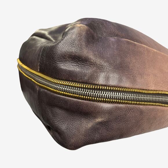 Prada Ombre Leather Tote Bag Brown Gradient Large Satchel Shoulder Bag - Picture 13 of 16